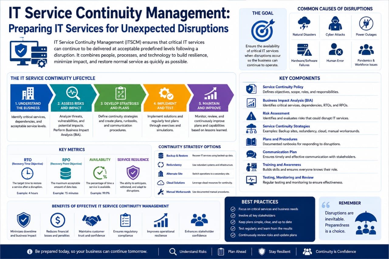 IT Service Continuity Management: Preparing IT Services for Unexpected Disruptions